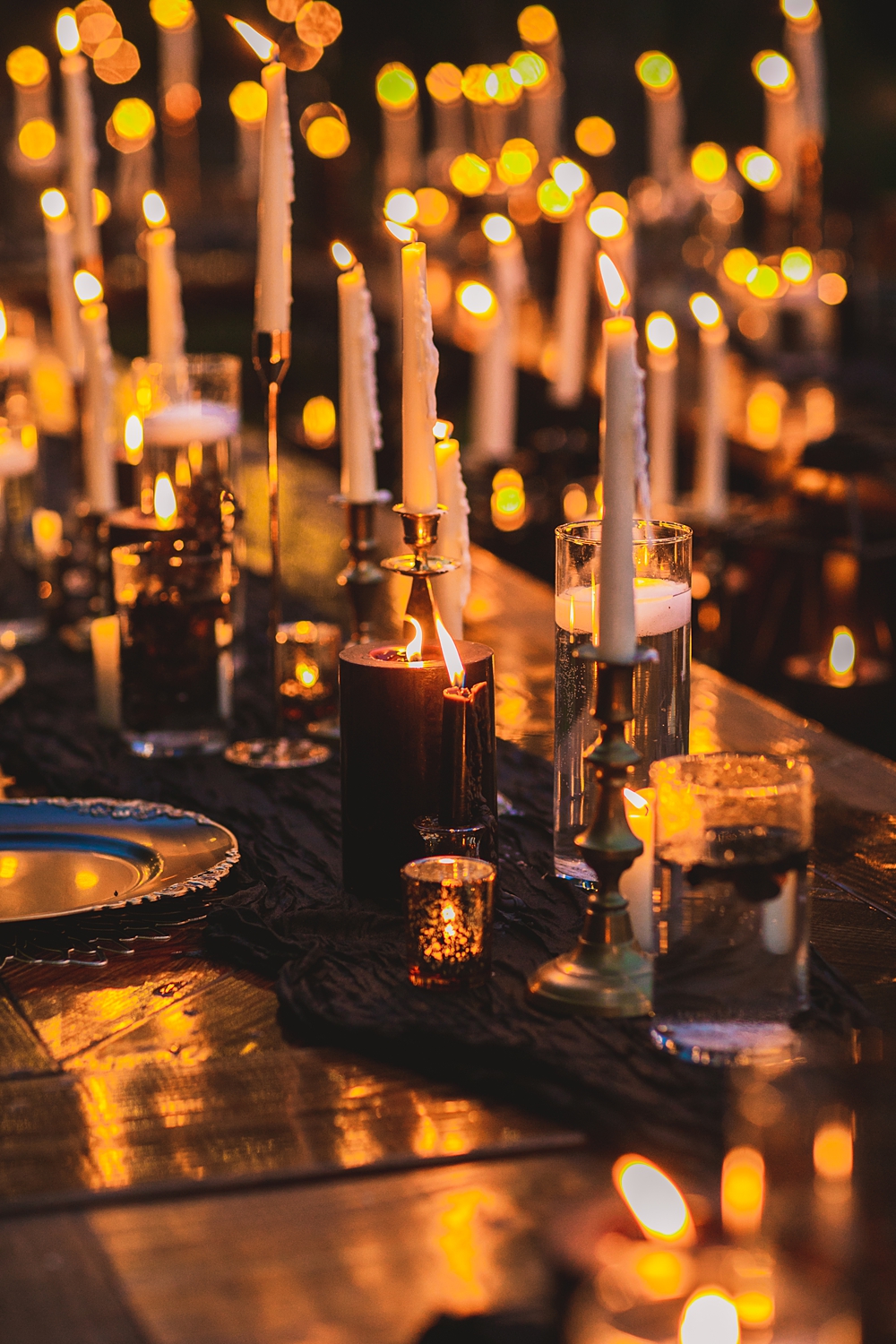 Candlelight Wedding Virginia Greenhouse Micro Wedding Venue Intimate Ceremony and Reception