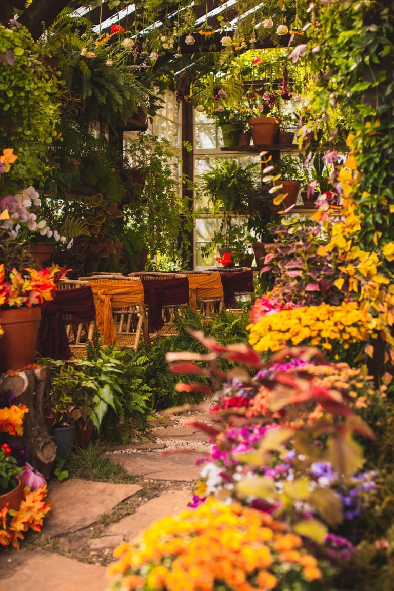 Fall Wedding Small Greenhouse Venue Lynchburg, VA