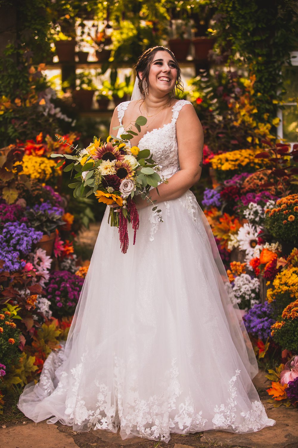 Fall Wedding Small Greenhouse Venue Lynchburg, VA