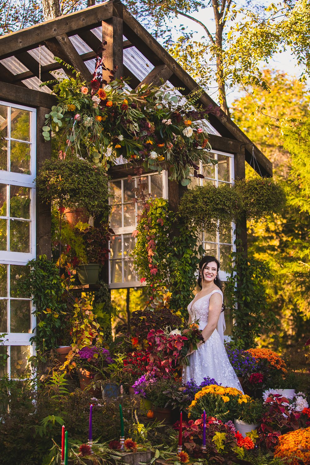 Fall Wedding Greenhouse Wedding Venue Small Venue