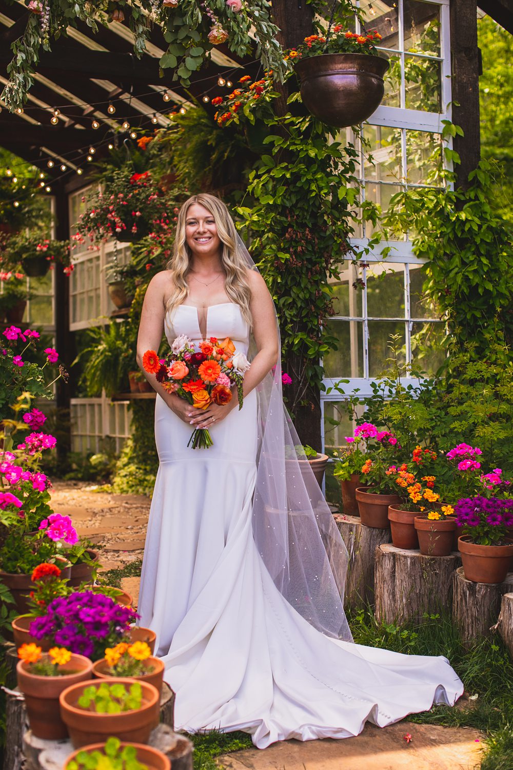 Summer Wedding Small Greenhouse Venue Lynchburg, VA